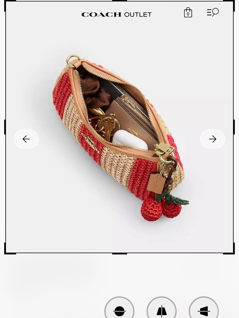 Coach Crochet Mini Bag in Red and Natural Teri Shoulder bag - Picture 8 of 12